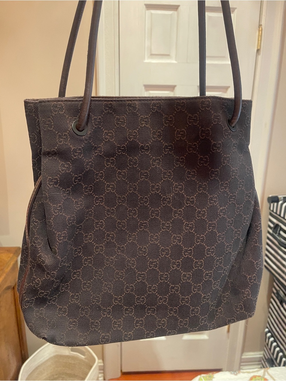 Authentic Vintage Gucci GG Canvas Gifford Tote!